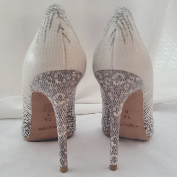 Coach Hallie Soft print Lizard, Cloud, size 7.5 - Picture 3 of 4